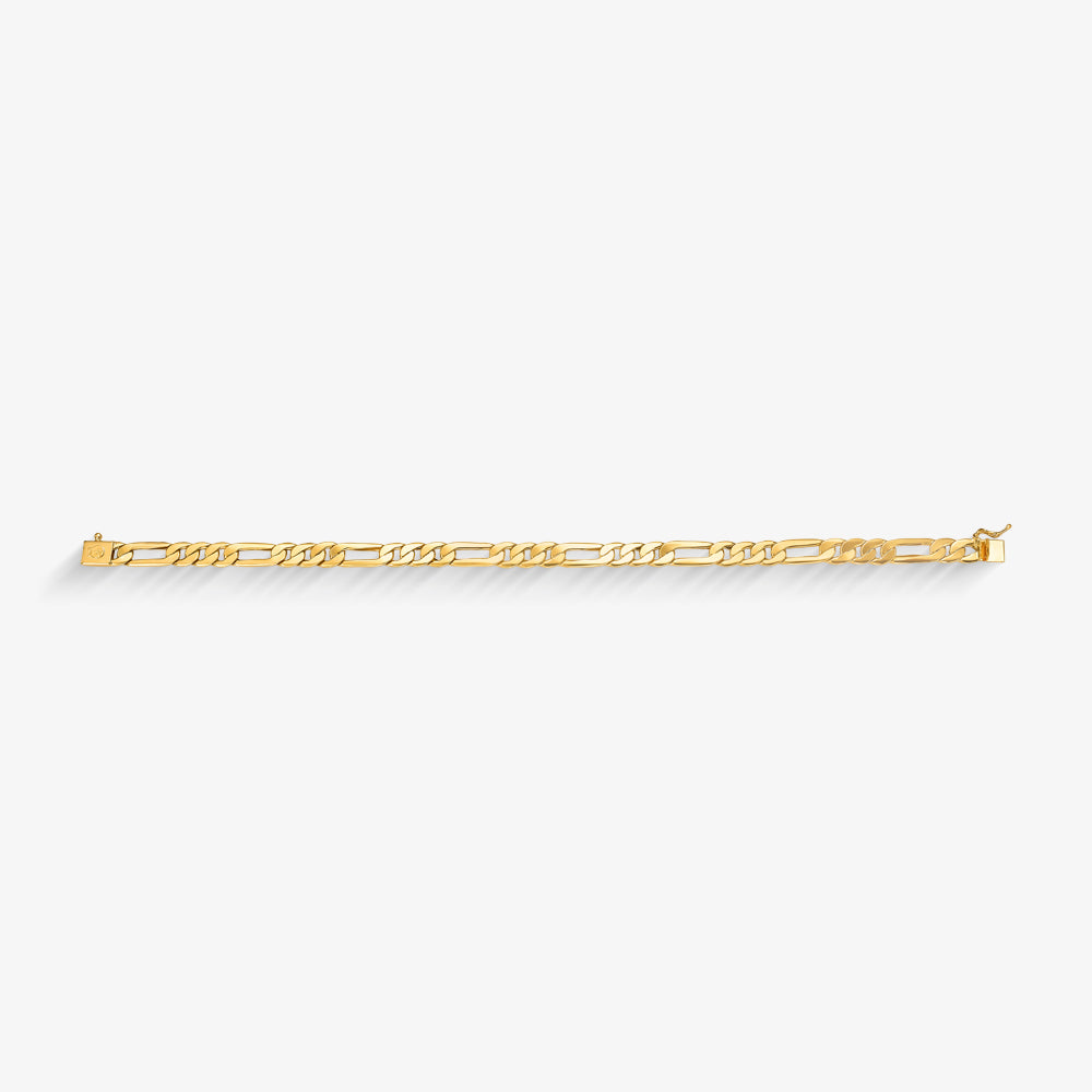Pulseira Grumet 3x1 em Ouro Amarelo 18K, 21cm