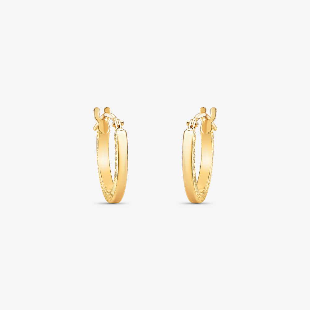 Brinco Argola Redonda em Ouro Amarelo 18K