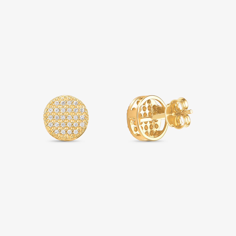 Brinco Chuveiro com Pedras em Ouro Amarelo 18K