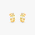 Brinco Argola Trabalhada em Ouro Amarelo 18K