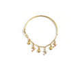 Bracelete + elo portugues pingentes 6,05g ouro amarelo 18k750