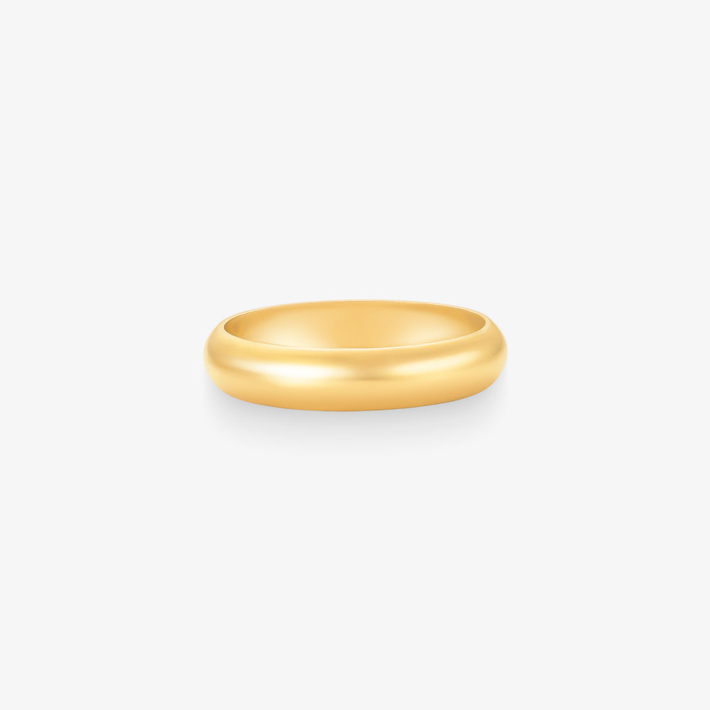 Aliança Luz Lisa Reta em Ouro Amarelo 18K, 4,54mm