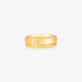 Aliança Shine Comfort com Pedras em Ouro Amarelo 18K, 5,50mm
