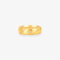 Aliança Haven Comfort com Pedras em Ouro Amarelo 18K, 5,40mm