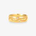Aliança Radiante Comfort com Pedras em Ouro Amarelo 18K, 6,10mm