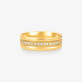 Aliança Lua Comfort com Pedras em Ouro Amarelo 18K, 6,20mm