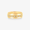 Aliança Estrela Comfort com Pedras em Ouro Amarelo 18K, 6,70mm