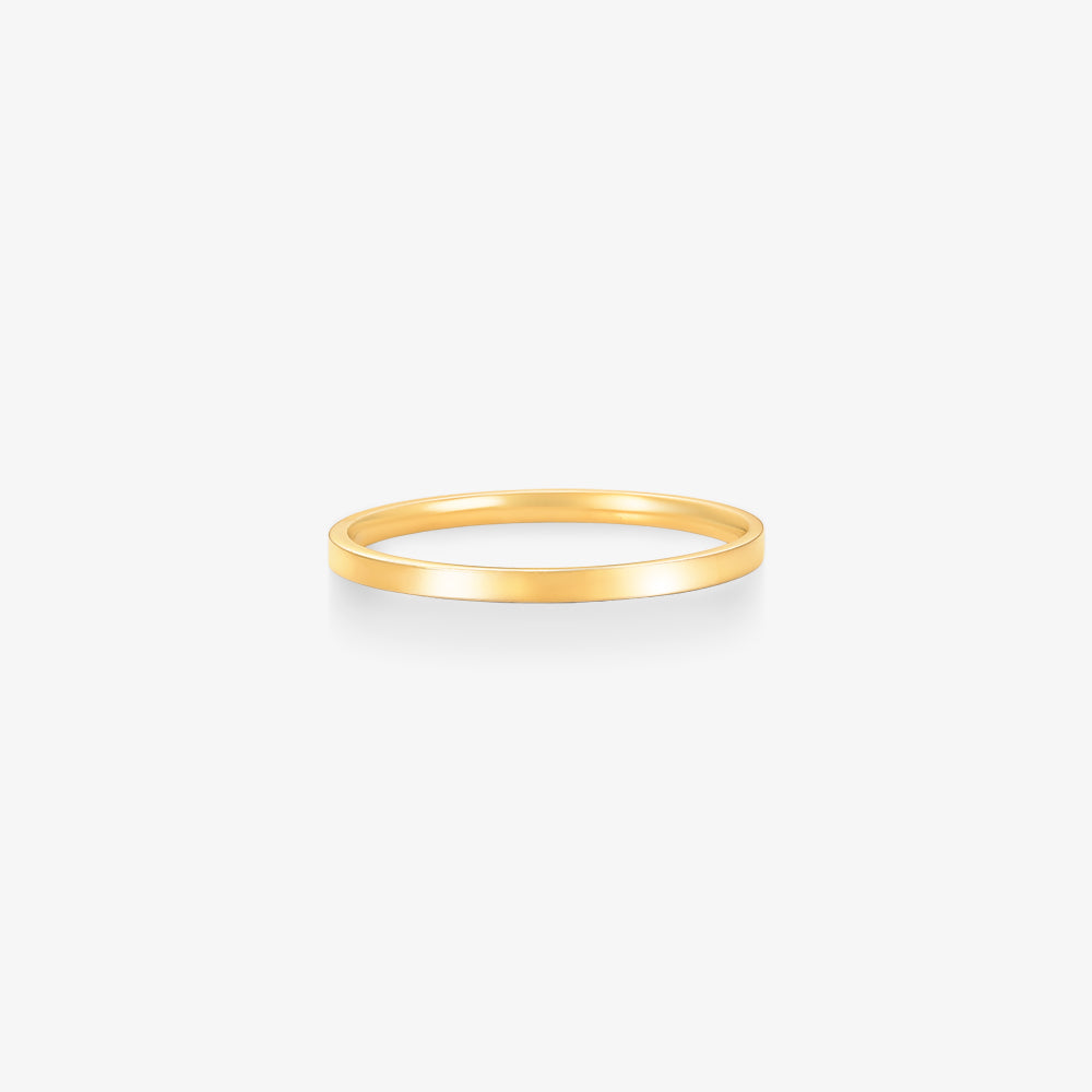 Aliança Dueto Lisa Comfort em Ouro Amarelo 18K, 1,7mm