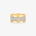 Aliança Althea Reta com Pedras em Ouro Amarelo 18K, 10,50mm