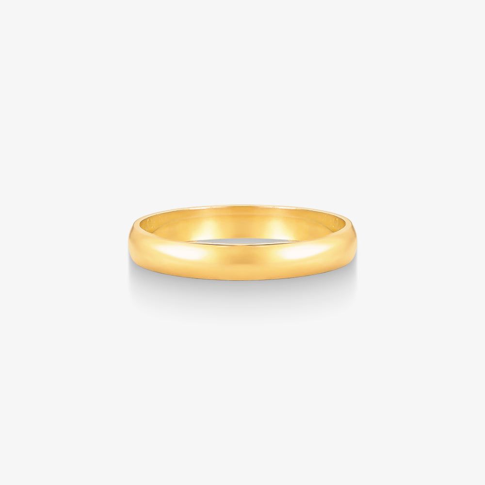Aliança Origem Lisa Reta em Ouro Amarelo 18K, 3mm