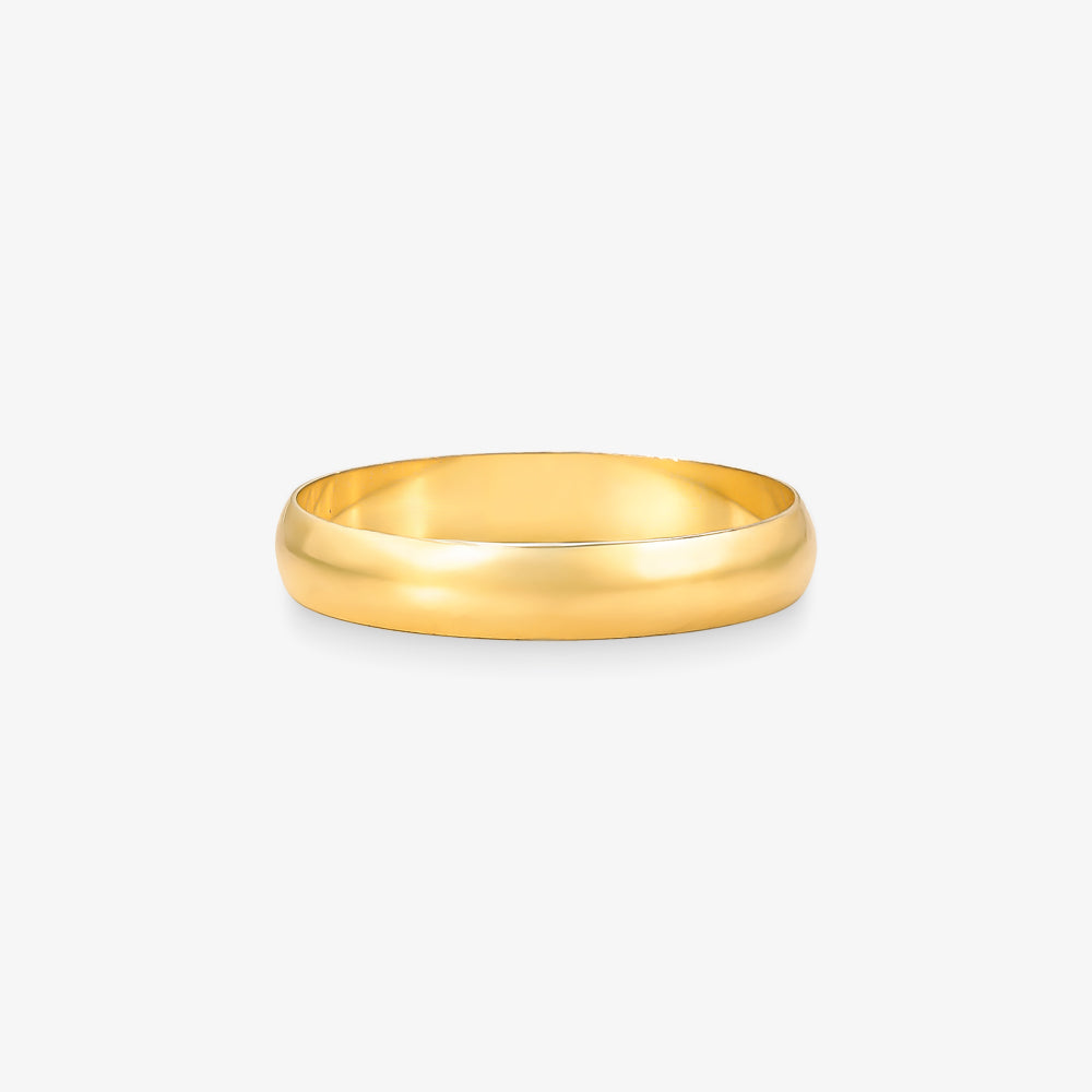 Aliança Verso Lisa Reta em Ouro Amarelo 18K, 3,5mm