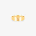 Aliança Selene Comfort com Pedras em Ouro Amarelo 18K, 4,80mm
