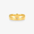 Aliança Nova Comfort com Pedras em Ouro Amarelo 18K, 4,70mm