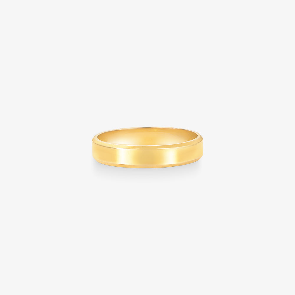 Aliança Lisa Reta em Ouro Amarelo 18K, 4mm