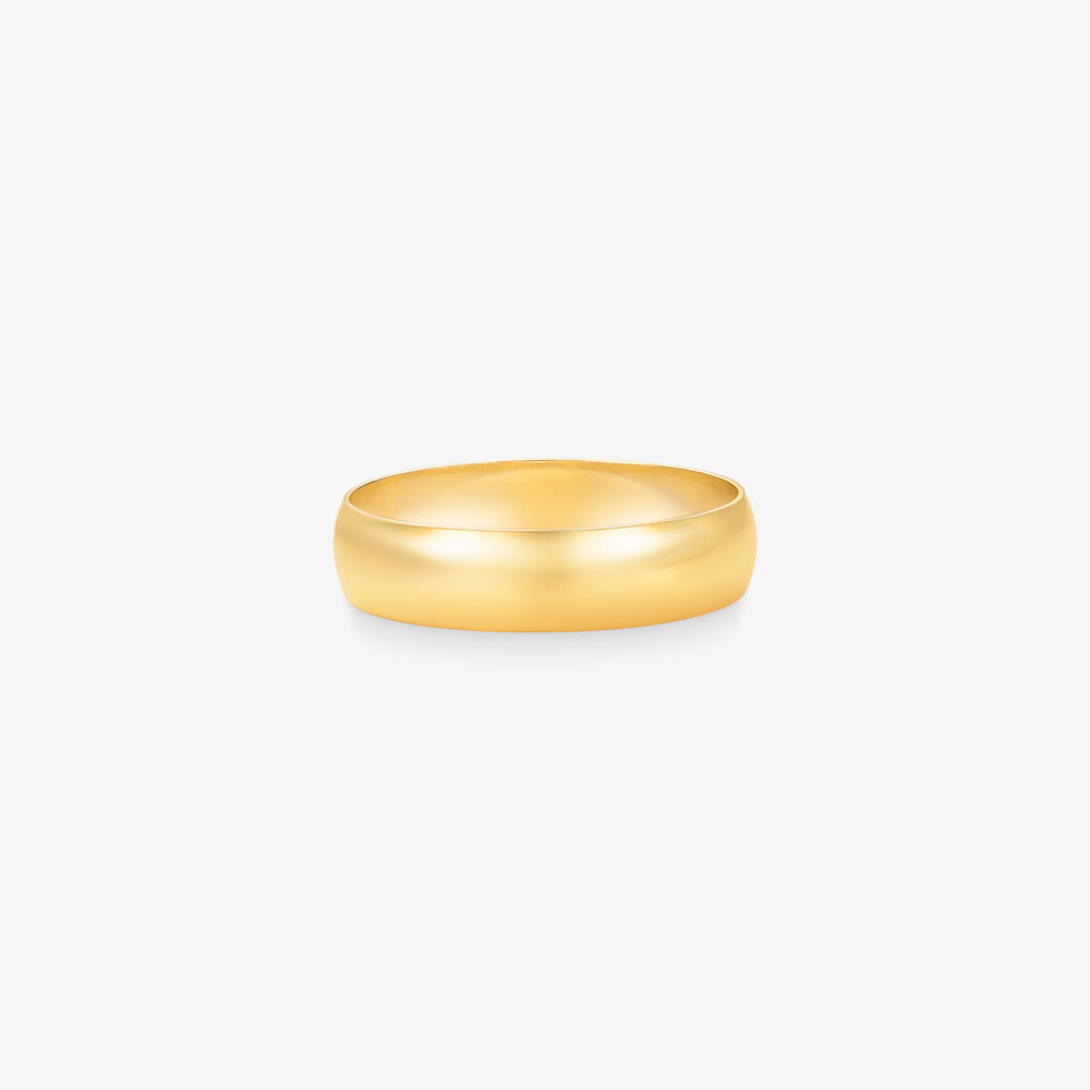 Aliança Lisa Reta em Ouro Amarelo 18K, 5mm